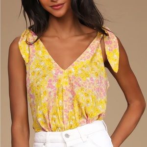 NWT Free People Bare It All Bodysuit/ Sunshine combo